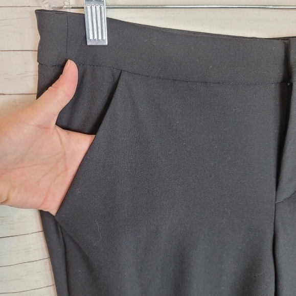 EVERLANE 95% WOOL BLACK STRAIGHT LEG TROUSERS, SZ 10 - Picture 3 of 11